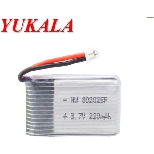 4pcs 3.7V 220mah Li-polymer battery for TK106 2.4G R/C drone R/C quadcopter 802025