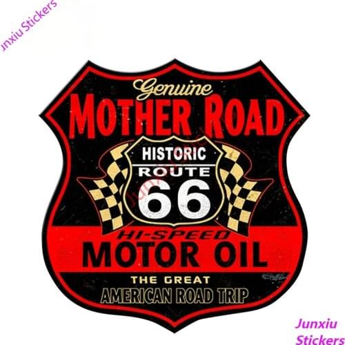 MOTHRET ROAD ROUTE Route 66 Service Sign JDM Car Sticker Windshield Bumper Motorcycle Helmet Decal High Quality KK Vinyl Cover