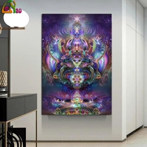 Diamond Painting Set Archangels and Chakras 5D Diamond Embroidery Cross Stitch Abstract Meditation Buddha Full Mosaic Wall Art