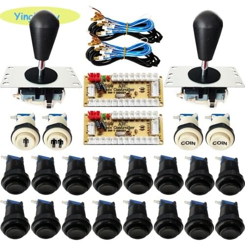 2 player arcade cabinet diy kit zero delay mando usb encoder to PC Raspberry PI happ type button snk capcom pacman