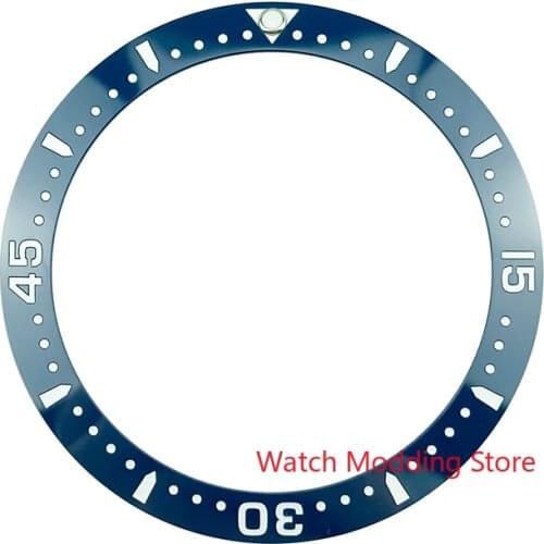 HQ 38mm Blue/Black White Printing Ceramic Bezel Inserts Set For SKX009 SKX007 Diver Mens Watches Luminous Pip