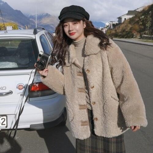 New Winter Coat Womens Oversize Fashion Cashmere Wool Coats Outerwear Female Short Thickening Warm Woolen Overcoat Women Trench