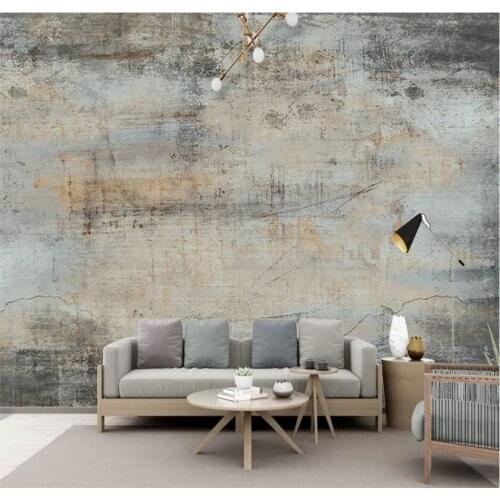 Custom 8D waterproof wall cloth wallpaper hand-painted high vintage cafe background wall living room bedroom decorative painting