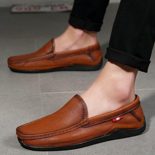 Casual leather shoes mens fashion Joker Korean fashion 2021 spring and autumn new mens business leather shoes