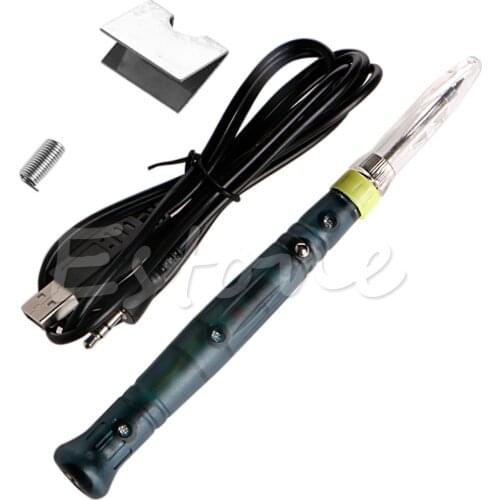 Professional Mini 5V 8W USB Powered welding Soldering Iron Kit w/ LED Indicator