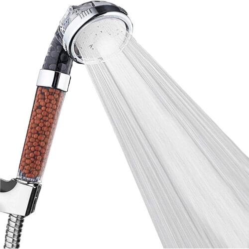 Adjustable 3 Modes Shower Head Bath Jetting Shower Head High Pressure Saving Water Bathroom Anion Filter Shower SPA Nozzle
