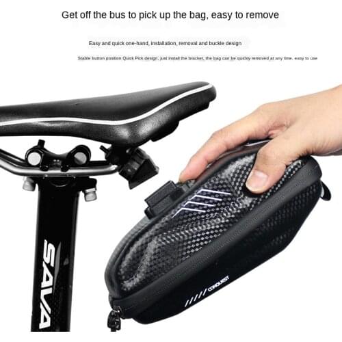 PU+EVA Portable Waterproof Bike Saddle Bag Portable Cycling Seat Pouch Bicycle Tail Bags Rear Pannier Cycling Equipment