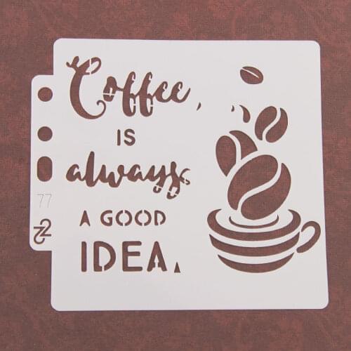 Coffee Layering Stencils graffiti hand copied board hollowed out photo album graphic spray painting tool