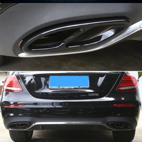 Car Exhaust Tip Muffler Pipe Cover Trim For Mercedes Benz W204 W205 W212 W213 W176 W222 X253 GLC GLA Universal Exhaust Pipe Case