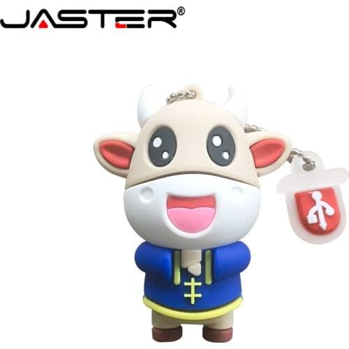 JASTER Brand New Colorful Cow USB Flash Drive Cute Student Gift Rabbit Candy USB Flash Drives 32GB 64GB 128GB USB Flash Drive