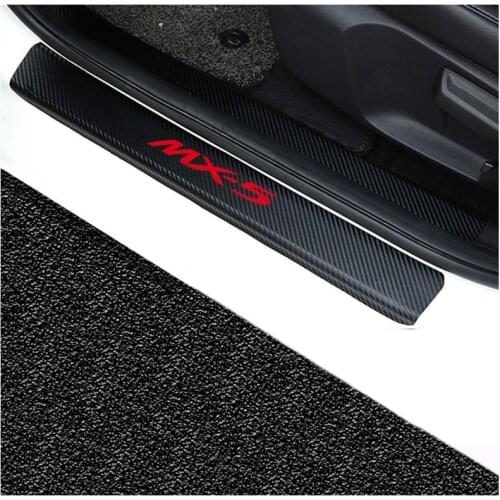 Carbon Fiber Vinyl Sticker Car Door Sill Protector Sticker For MAZDA MX5