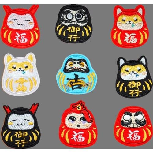 High-quality Mascot Fuwa Embroidered Clothes Stickers Patches Fortune God Badges DIY Patch Kawaii Cartoon Animal Decor