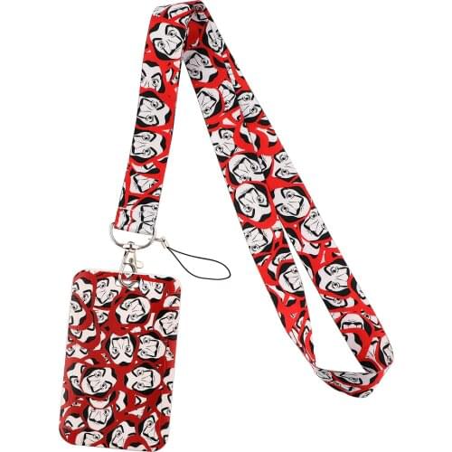 Ransitute R2313 TV Show Figure Funny Personality ID Card Holder Bus Card Holder Staff Card Lanyard For Keys Phone DIY Hang Rope