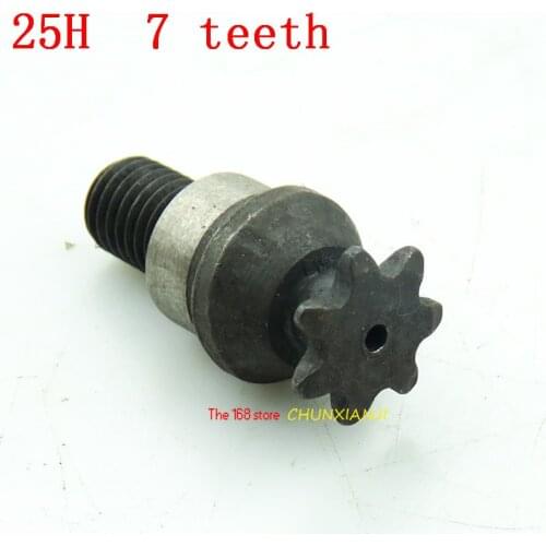 Good quality 2pcs /4pcs 7 T tooth the pinion of Front Sprocket Clutch Drum Gear Box part for 47cc 49cc Pocket Bike 25H chain