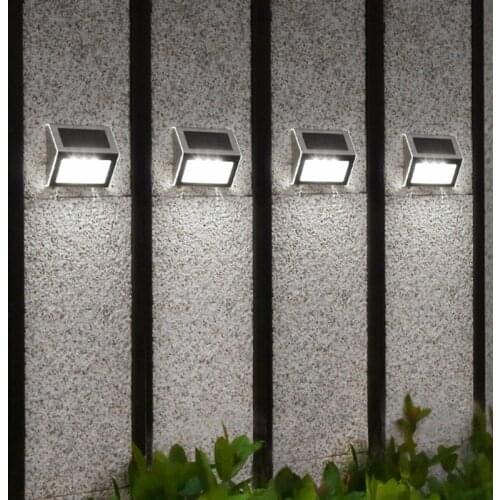 1PC Solar Small Staircase Light Stainless Steel Stair Lamp Step Light Wall Light Porch Lights Outdoor Garden Decoration Lighting