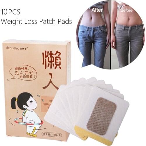 10pcs/Bag Chinese Medicine Slimming Diets Patch Weight Loss Strongest Slim Patch Pads Detox Adhesive Sheet Face Lift Tool