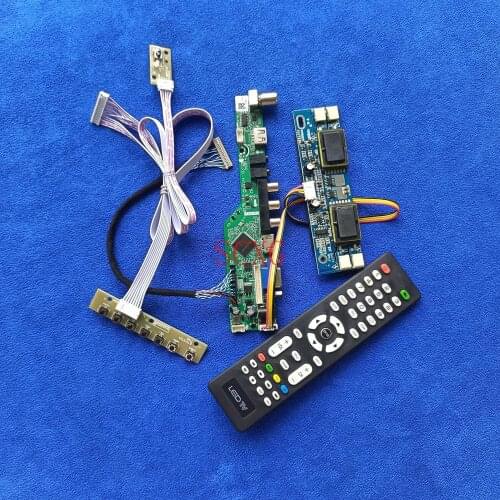 1024*768 Signal Analog LVDS 20-Pin LCD monitor driver board DIY KitFor TFTMD38140CBA/TX38D14VC0CAA 4CCFL VGA USB HDMI-compatible