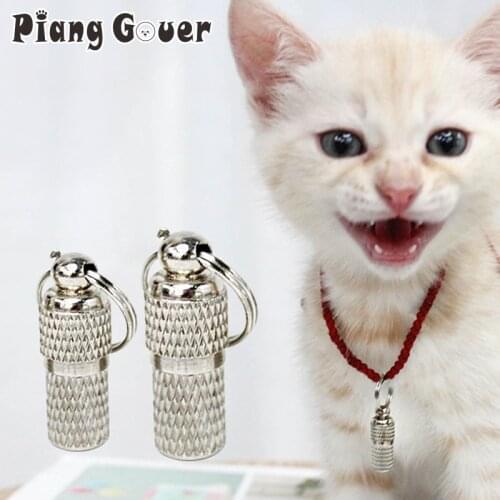 2pcs Anti-Lost Bottle Pet Dog Cat Name Address Tag Pet Accessories Card ID Tags Bottle