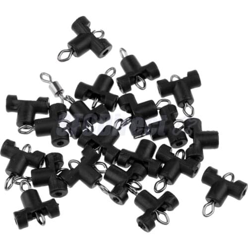 20pcs Slider Swivel Rig Beads Fishing Bait Clip Line Rigs Running Ledger