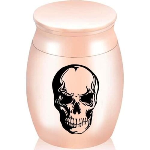 30*40mm Custom Engravable Cremation Urns, Ashes Keepsake Pendant, Skull Memorial Mini Urn Funeral Urn Ashes Holder