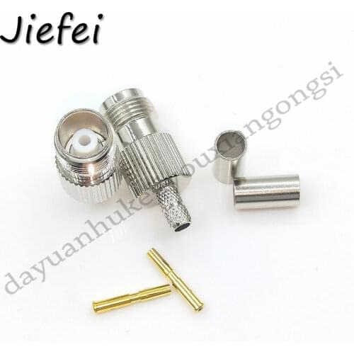 50pcs TNC Crimp Female RF connector for LMR195 RG58 RG400 RG142 cable ADAPTER New