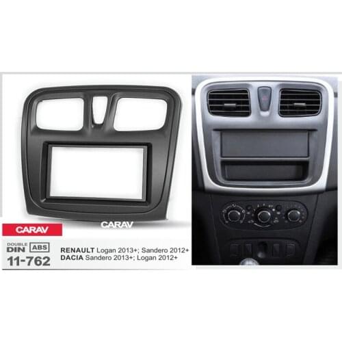 CARAV 11-762 Car Radio Fascia Panel for RENAULT Logan 2013+; Sandero 2012+/ forDACIA Stereo Fascia Dash CD Trim Installation Kit