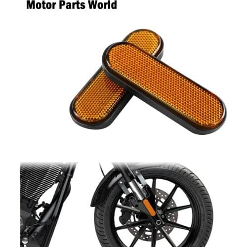 Motorcycle Front Fork Leg Reflector Cover 2Pcs Yellow Sticker For Victory Judge Hammer-S Hard-Ball Vision-Tour High-Ball Jackpot