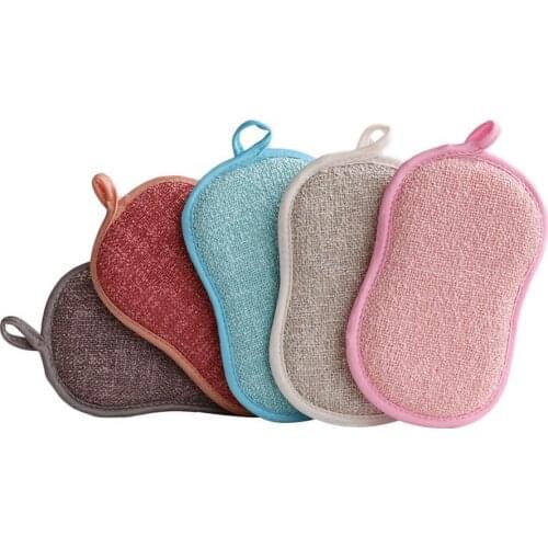 Random Color Superfine Fiber Sponge Cleaning Absorption Water 9 Tool Pots Dishes *17CM Kitchen C6I5