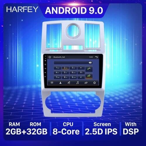Harfey 9 inch HD Touchscreen Radio for Chrysler Aspen 300C 2004 2005-2008 Android 9.0 Car Stereo Bluetooth AUX support Carplay