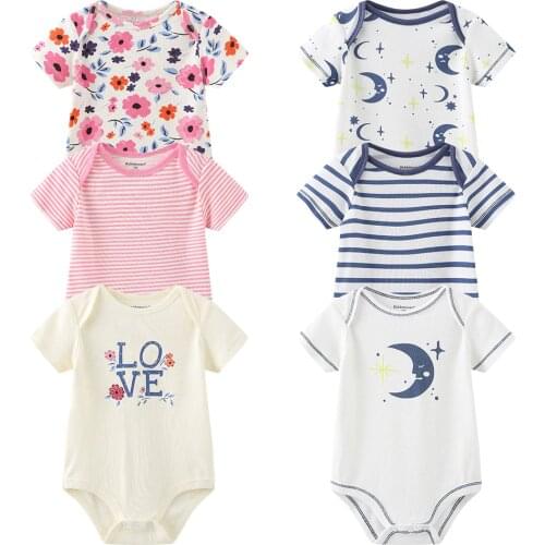 Baby Girl Clothes Bodysuit Boy Newborn Short Sleeve Infantil Toddler Costume Cotton Ropa Body Bebe Fille Naissance Outfit Gemeo