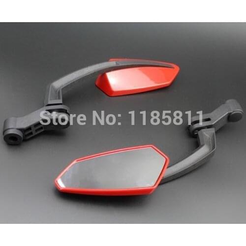 Red Custom Side Mirrors For Motorcycle Street Sport Bike Honda ATV Yamaha Suzuki CBR 1000 600 900 1100 VTX Shadow VN 2000 500