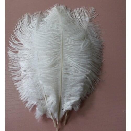 Hot! 100 Pcs Natural 15-20cm / 6-8 inch white Color Ostrich Feathers ostrich plumes for party wedding decorative