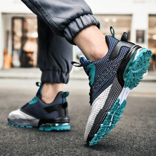 2021 New Brand Trail Runnin Shoes for Men Outdoor Lightweight Gray Walking Sneakers Male Anti Slip Breathable Athletic Footwear