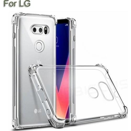 Soft Silicone Clear Thicken Case For LG K10 Q8 K8 2018 G7 Fit ThinQ Q Stylus Plus Aristo 2 Stylo 4 V40 X Power 2 Shockproof Case