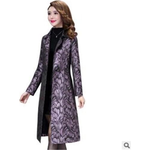 NEW Top women clothing Autumn coat Womens trench coats European fashion Middle age clothing long Outwear Quality Assurance 1714