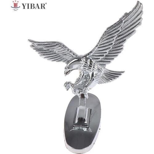 Car Front Cover Chrome Hood Ornament Badge 3D Emblem Angel Eagle For Auto Car