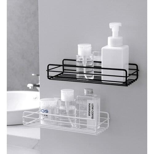 Shower Shelf Shampoo Tray Shelf Single-layer Shower Bathroom Shelf Storage Rack Stainless Steel Perforated Storage Shelf