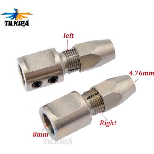 RC Boat Flexible Coupling CNC Stainless Steel 8*4.76mm Left / Right Flex Collet Coupler