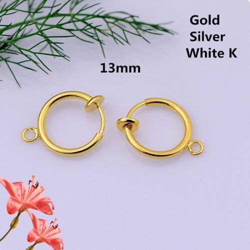 50pcs Clip Earring For Women Men Concealed Spring Without Piercing No Ear Hole With Hanging Ear Clip Diy Earrings Making Finding