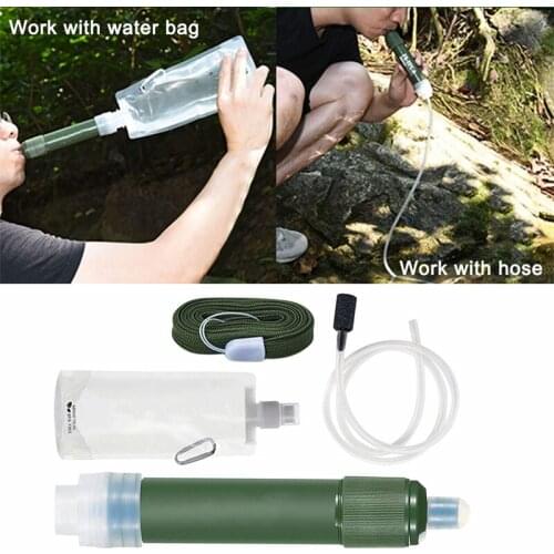 Outdoor Water Purifier Water Filter Straw Mini Water Purifier Survival Gear for Hiking CampingTravel And Emergency Preparedness