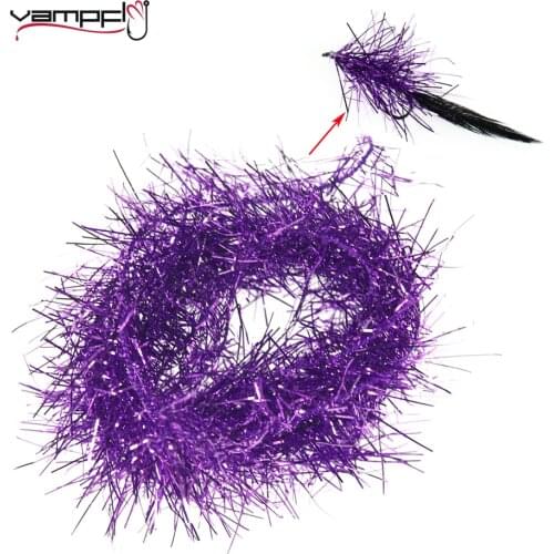 Vampfly 2 Bags 3.5CM Width Fishing Fly Tying Ice Chenille Streamer Fly Saltwater Fly Marabou Jig Ice Fishing Fly Tying Material