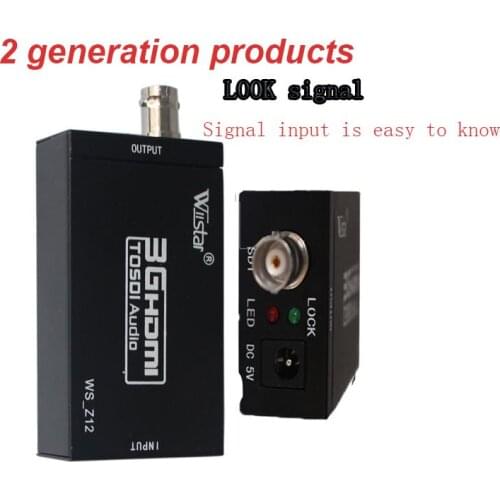 Wiistar 10pcs Mini HD 1080P 3G hdmi to sdi Converter Box Support SD / HD-SDI / 3G-SDI Signals Showing HDMI hdmi2sdi SDI TO HDMI