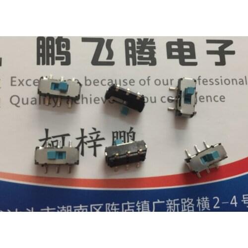10PCS/lot Original imported South Korea patch 6-pin 2 gear toggle switch dual-row vertical sliding switch power switch