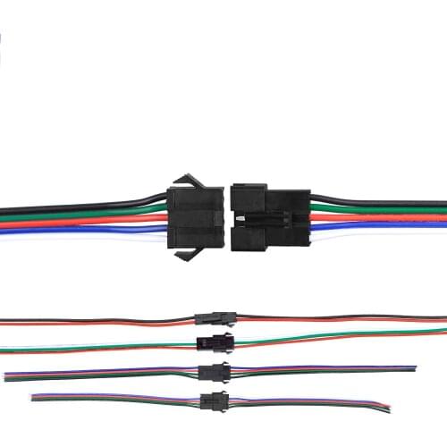 5Sets/Lot JST SM Connector 2pin 3pin 4pin 5pin Male and Female connector Set fast connection for LED Strip Light Bar Light