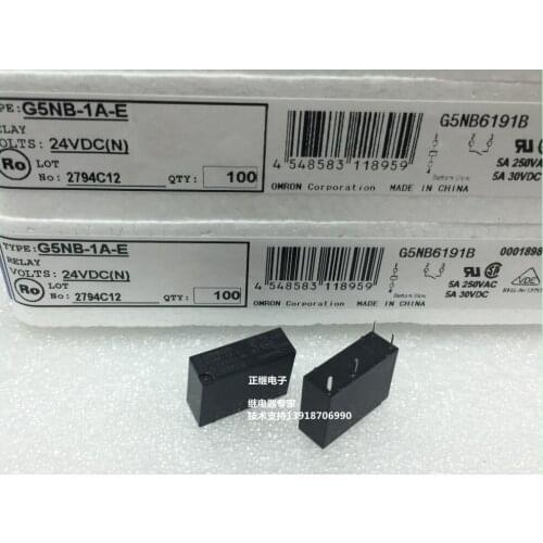 5pcs/lot New and original Relays G5NB-1A-E 24VDC G5NB-1A-E DC12V 5VDC