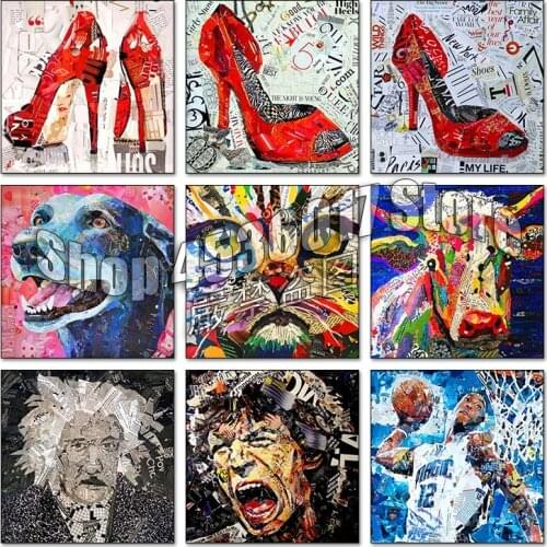 5D Diamond Embroidery Cat Diamond Painting Full Drill Square Color pictorial Diamond Mosaic Rhinestones Pictures Wall Stickers