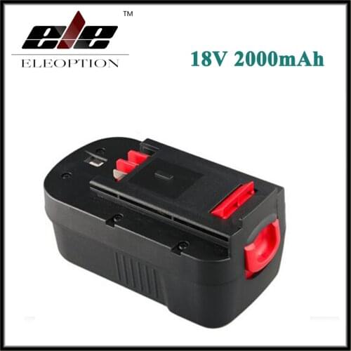 Eleoption New 2000mAh 18V NI-CD Replacement Power Tool Battery for Black & Decker HPB18 244760-00 A1718 A18