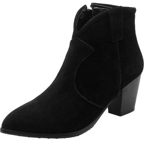 Big Size Pointed boots boots women shoes ankle boots for women ladies boots shoes woman winter