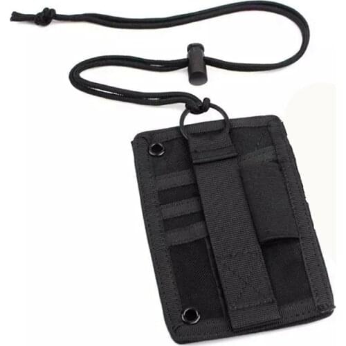 Outdoor ID Badge Holder Multifunctional EDC Lightweight Sturdy Name Tag Card Label Lanyard Case Organizer