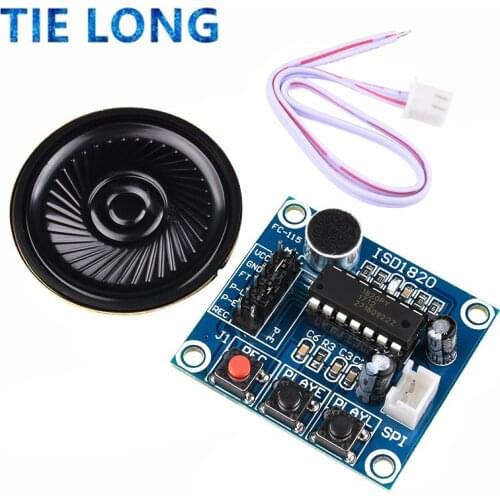 1pcs ISD1820 Voice Recording Recorder Module With Mic Sound Audio Loudspeaker